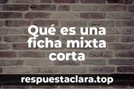 Qué es una ficha mixta corta