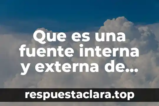 Que es una representación interna 8 Que es una fuente interna y externa de datos