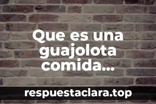 Que es una guajolota comida mexicana