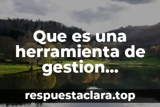 Que es una herramienta de gestion grafuco de gantt