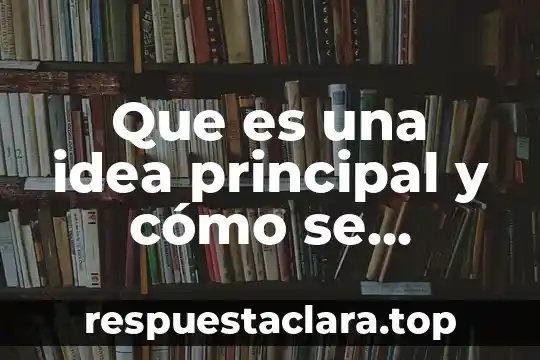 Que es sauce en la materis de tutoria 5 Que es una idea principal y cómo se identifica