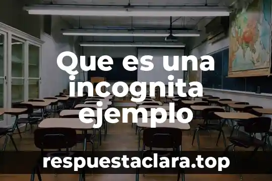 Que es una incognita ejemplo
