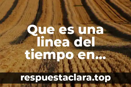 Que es una linea del tiempo en tecnologia