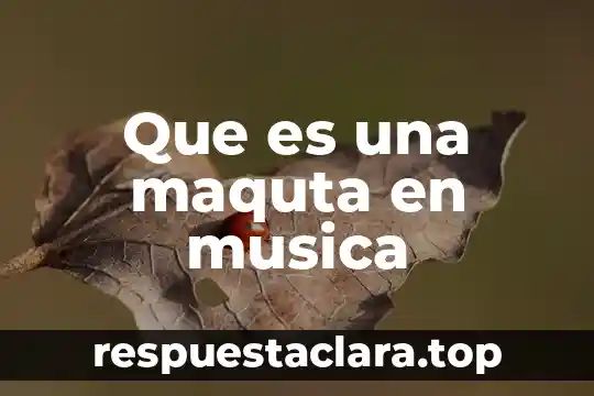 Qué es la música chairos 4 Que es una maquta en musica