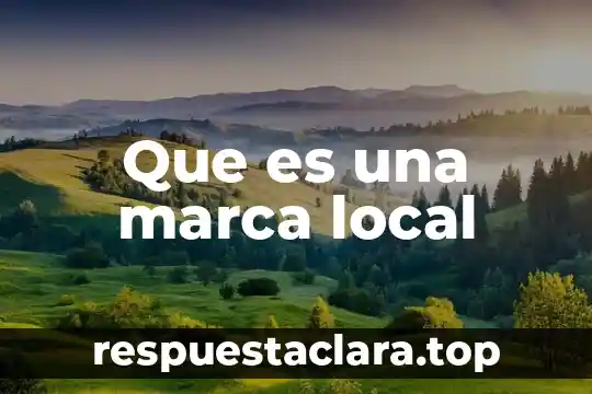 Que es una marca local