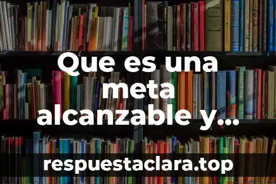 Qué es un compuesto orgánico persistente ejemplos 5 Que es una meta alcanzable y ejemplos