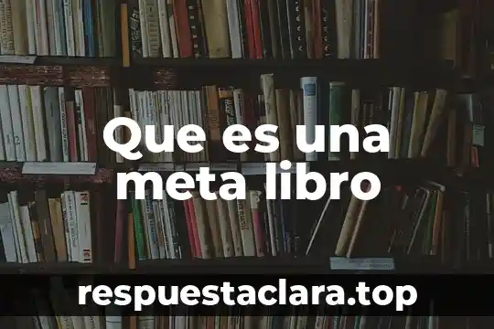 Que es una meta libro