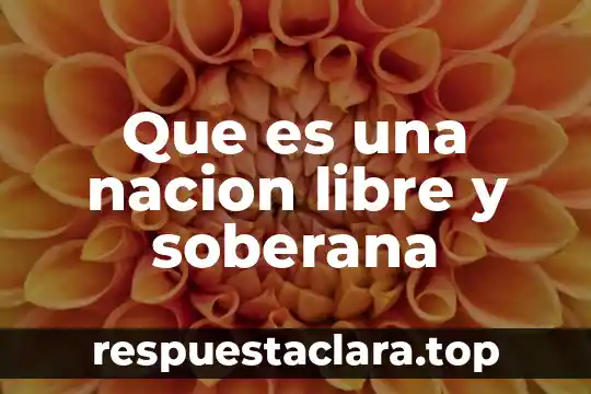 Que es tusa significado 3 Que es una nacion libre y soberana