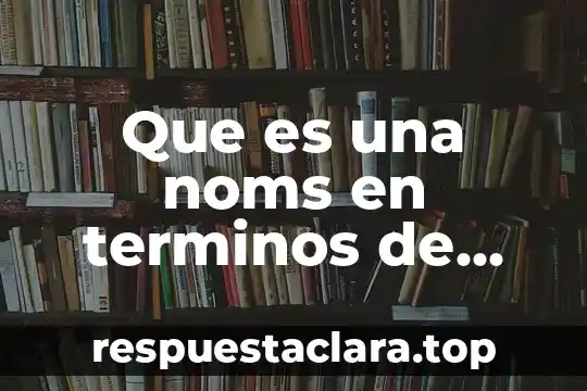 Que es una noms en terminos de seguradad e higiene