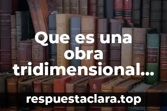 Que es una obra tridimensional y cuales son sus elementos
