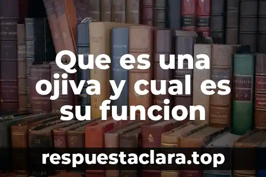 Qué es una función pedagógica de gestión 6 Que es una ojiva y cual es su funcion