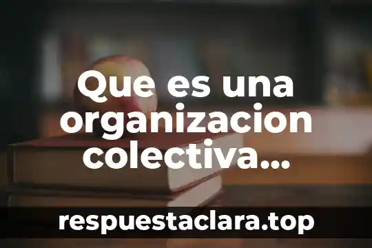 Que es una organizacion colectiva diccionario