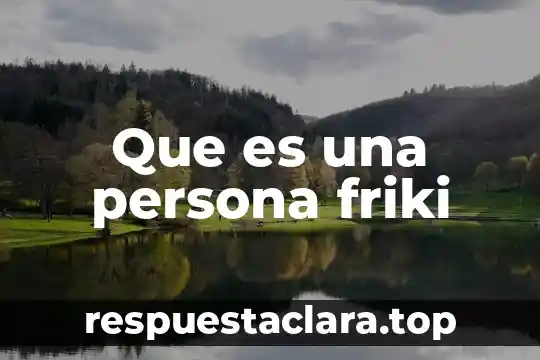 Que es una persona friki