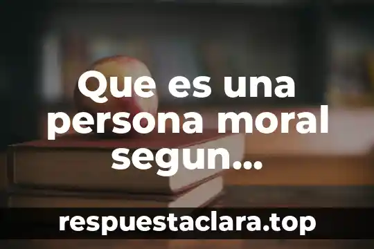Que es una persona moral segun contabilidad