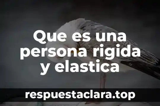 Que es una persona rigida y elastica