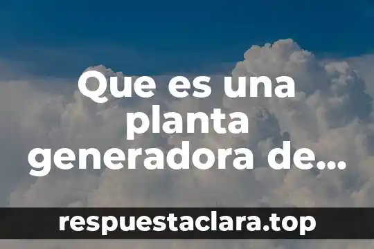 Que es una planta generadora de biomasa
