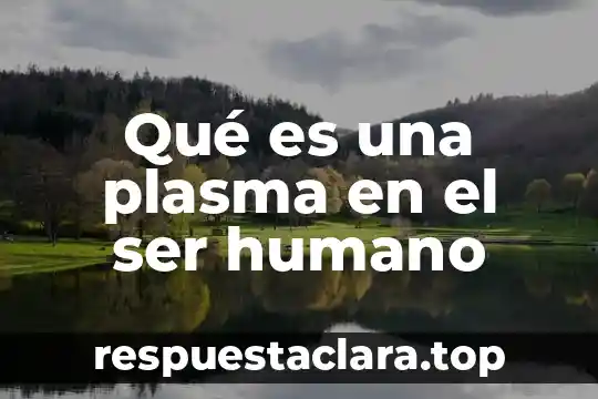 Qué es una plasma en el ser humano