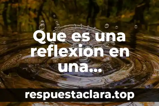 Que es una reflexion en una investigacion