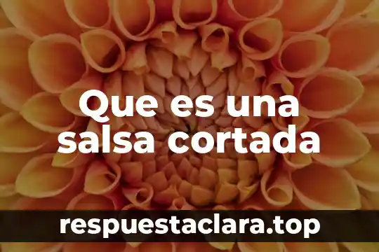 Que es una salsa cortada