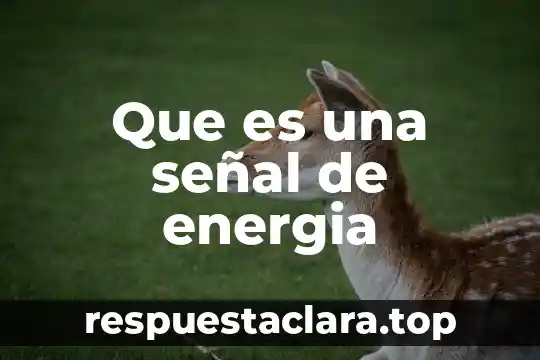 Que es una señal de energia