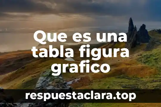 Que es una tabla figura grafico