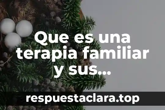 Que es una terapia familiar y sus intervenciones