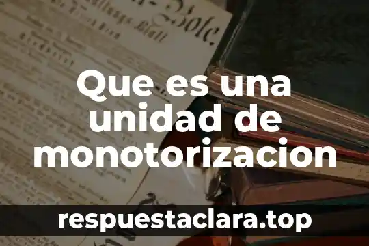 Que es una unidad de monotorizacion