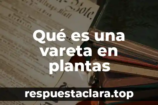 Qué es una vareta en plantas