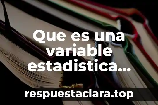Que es una variable estadistica yahoo
