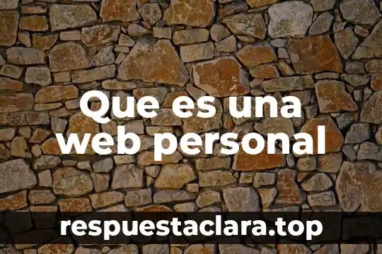 Que es encubrir significado 3 Que es una web personal