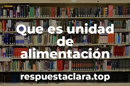 Que es unidad de alimentación
