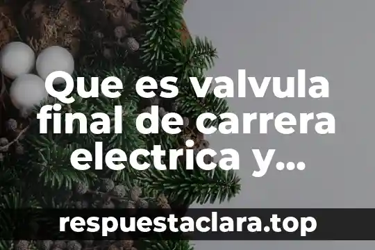 Que es valvula final de carrera electrica y neumatica