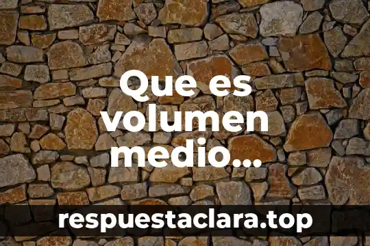 Que es volumen medio plaquetario alto