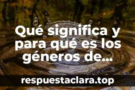 Géneros de historietas terror que es 5 Qué significa y para qué es los géneros de noticia