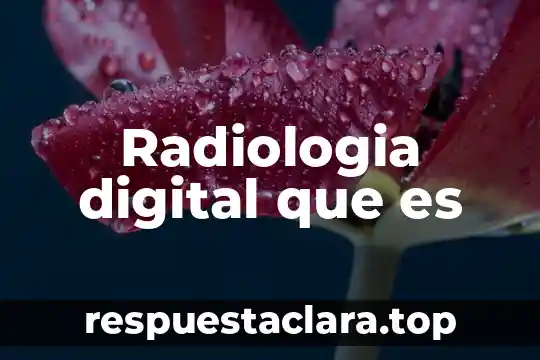 Radiologia digital que es