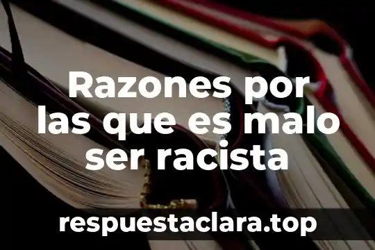 Razones por las que es malo ser racista