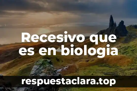 Mono carbono biologia que es 8 Recesivo que es en biologia