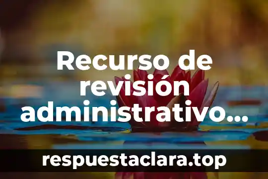 Recurso de revisión administrativo que es