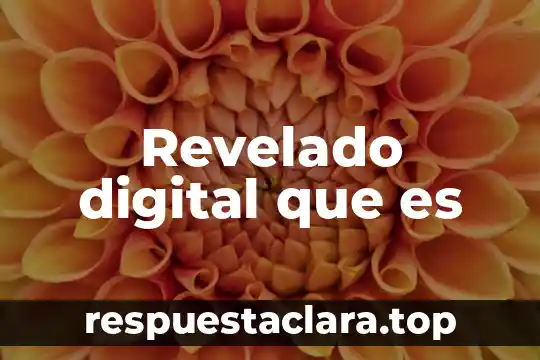 Revelado digital que es