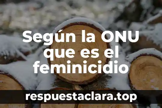 Según la ONU que es el feminicidio