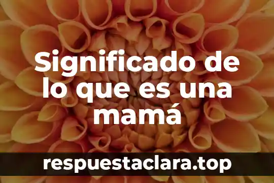Qué es Sades significado 7 Significado de lo que es una mamá