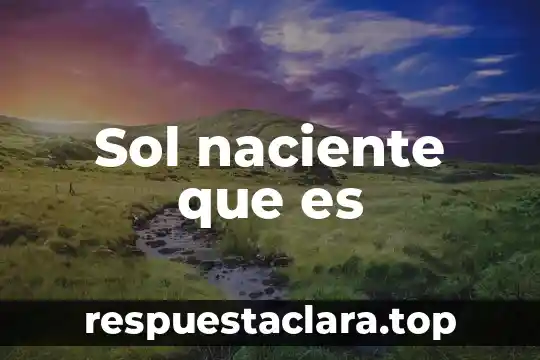 Sol naciente que es