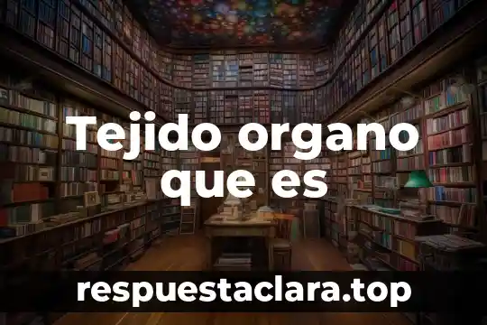 Tejido organo que es
