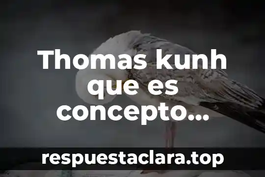 Thomas kunh que es concepto paradigma