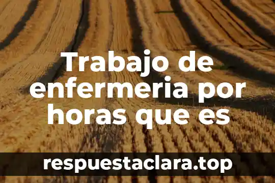 Qué es importerismo en enfermería concepto 7 Trabajo de enfermeria por horas que es