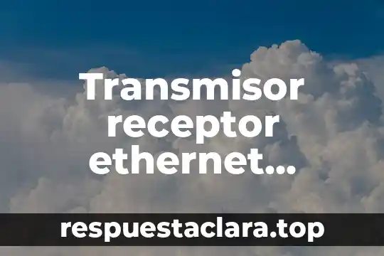 Que es un receptor en farmacologia ejemplos 6 Transmisor receptor ethernet modem que es y como funciona
