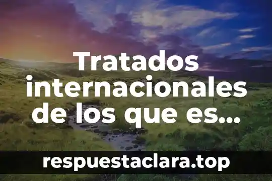 Tratados internacionales de los que es parte israel