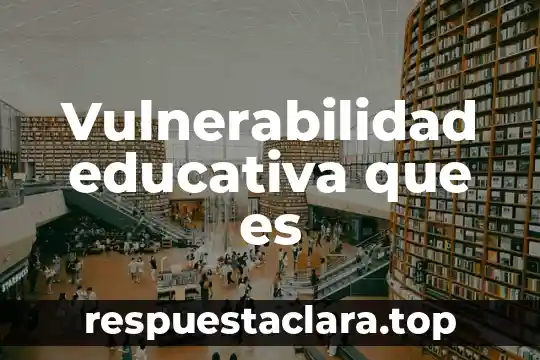 Vulnerabilidad educativa que es