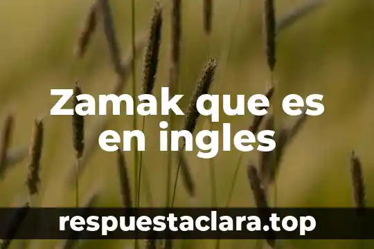 Zamak que es en ingles